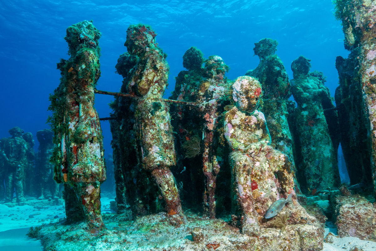 Mexico - Diving in Isla Mujeres - museo subacuatico de arte