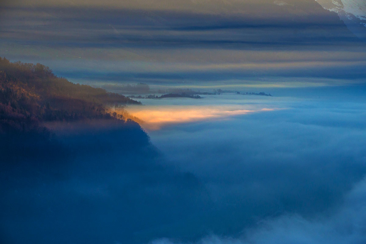 Alpnachersee - fog in the evening