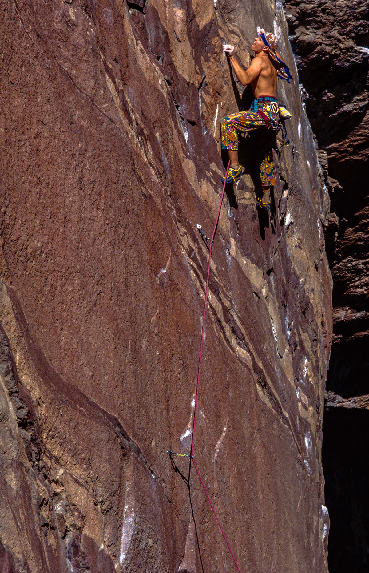Eldorado Canyon - climber on 