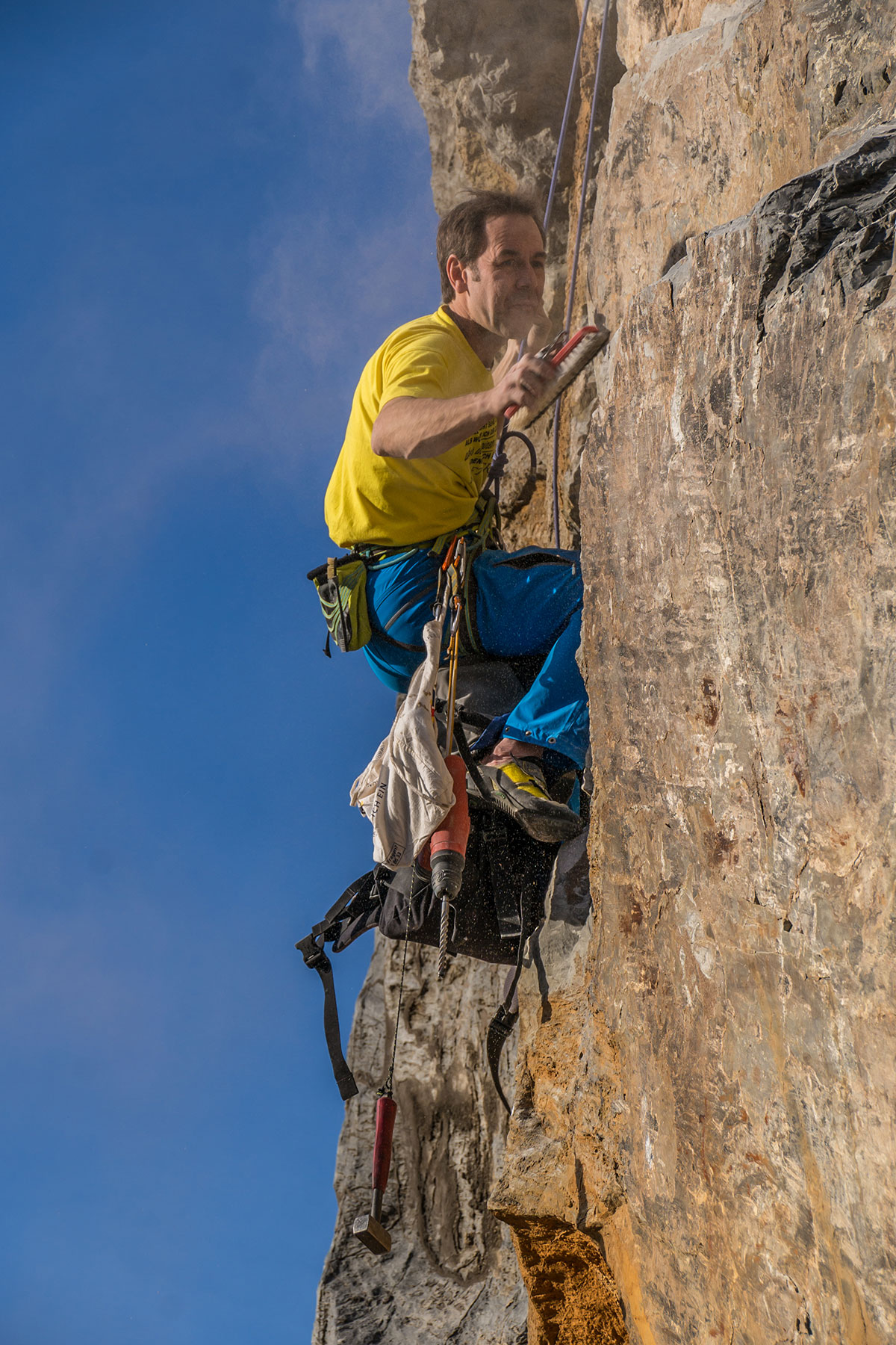 Warstein, Hillenberg, Route „Butterfly Effect“ (Combination to „Sidewinder“), 9-, Climber Mathias Weck, Photographer: Thihamy Nguyen
