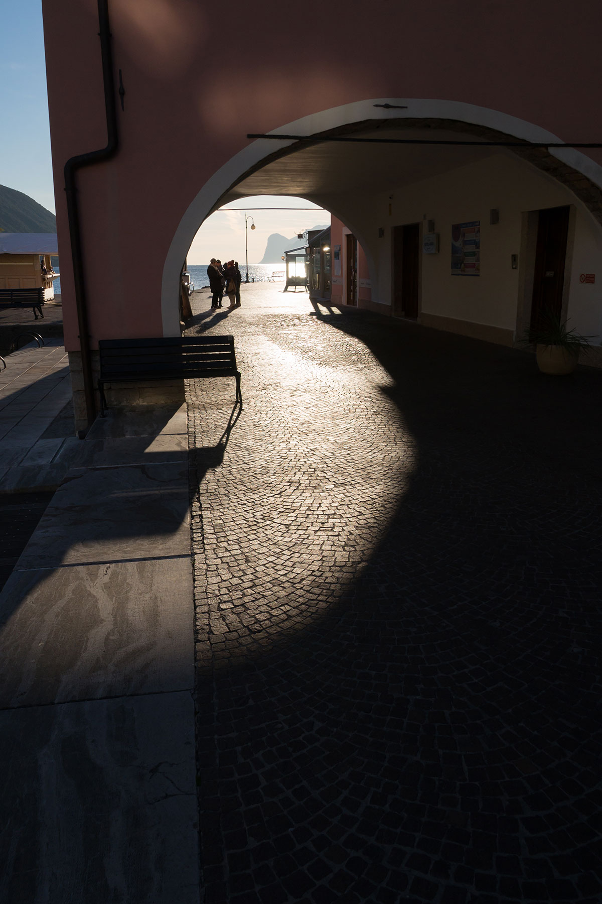 Archway in the port of Torbole