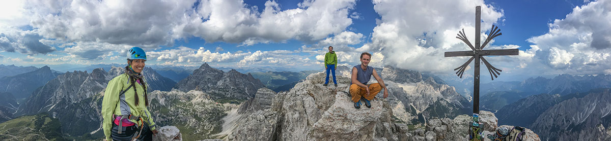 Big Pinnacle - Three Peaks Dolomites, Italy - Summit Cross - Panorama