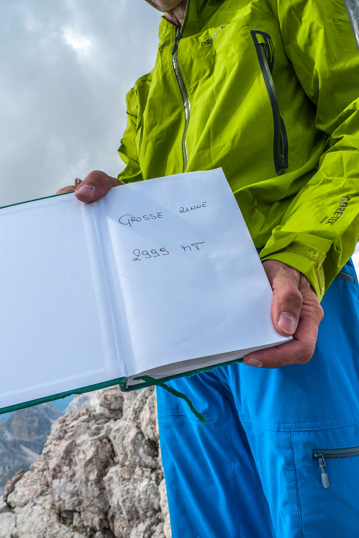 Summit Book of the Big Pinnacle, Three Peaks Dolomites, Italy