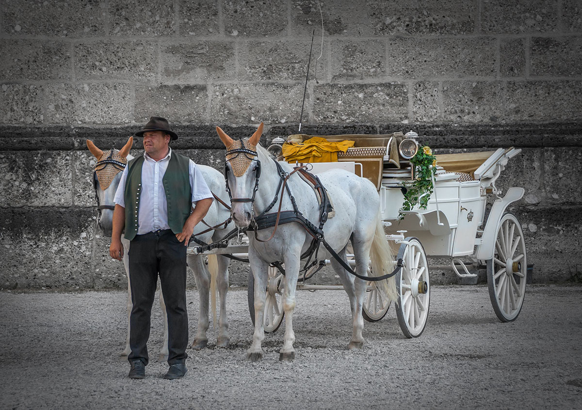 Horse Carriage, Fiaker, Salzburg, Austria