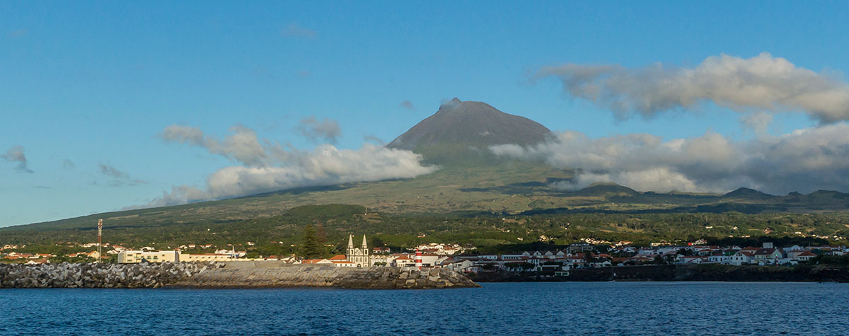 Azores, Port of Madalena with Pico
