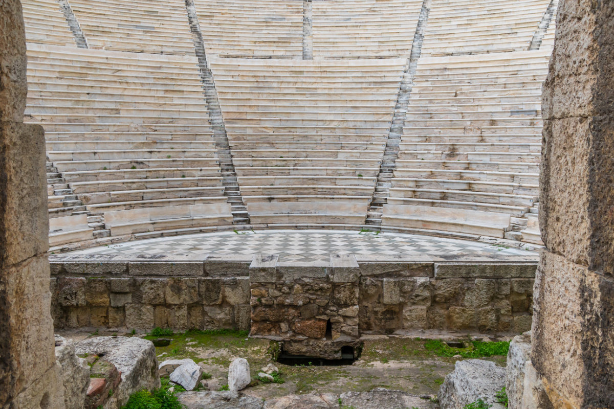 Griechenland, Athen, Akropolis, Odeon des Herodes Atticus