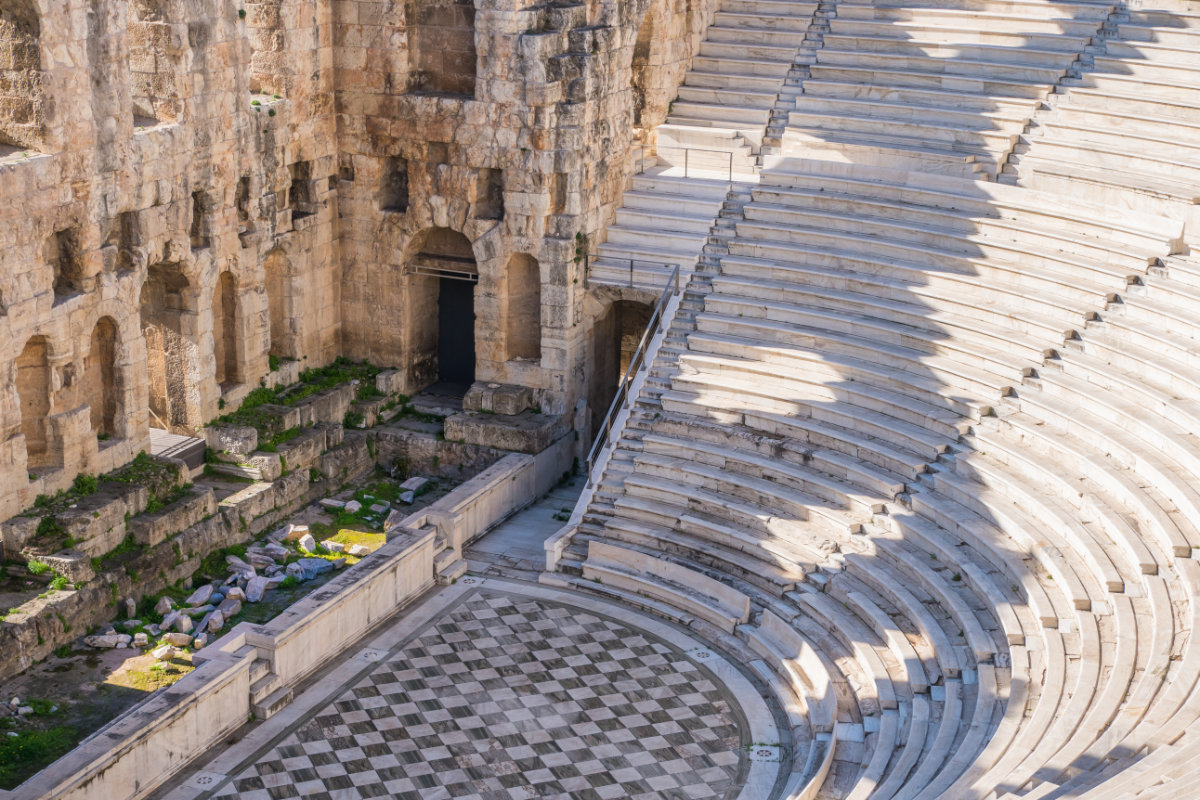 Griechenland, Athen, Akropolis, Odeon des Herodes Atticus