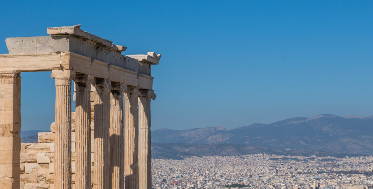 Griechenland, Athen, Akropolis, Blick auf Athen