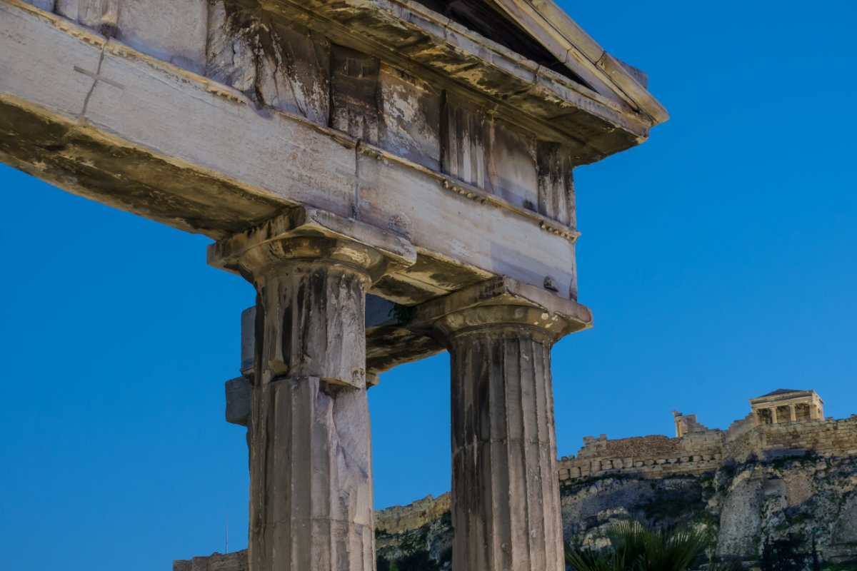 Greece, Athens, Acropolis in the evening