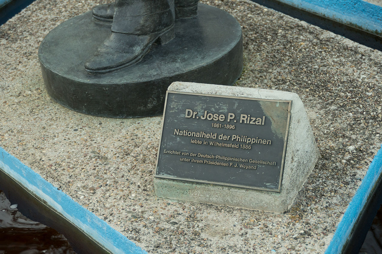 Das Denkmal von Jose Rizal bei Heidelberg