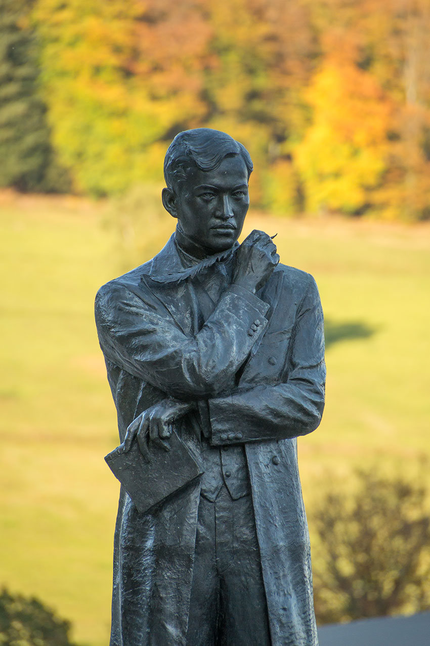 Das Denkmal von Jose Rizal bei Heidelberg