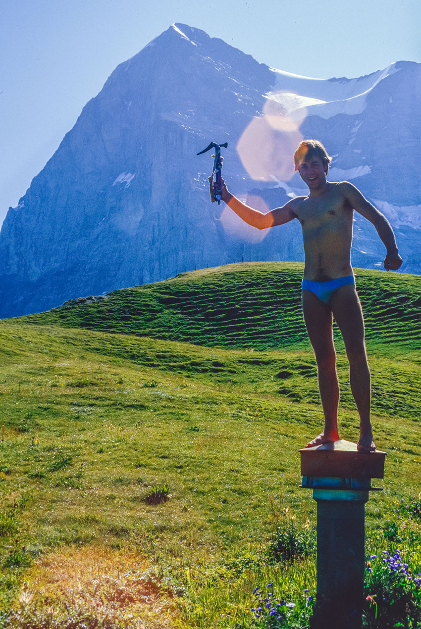 Mathias vor der Eiger Nordwand
