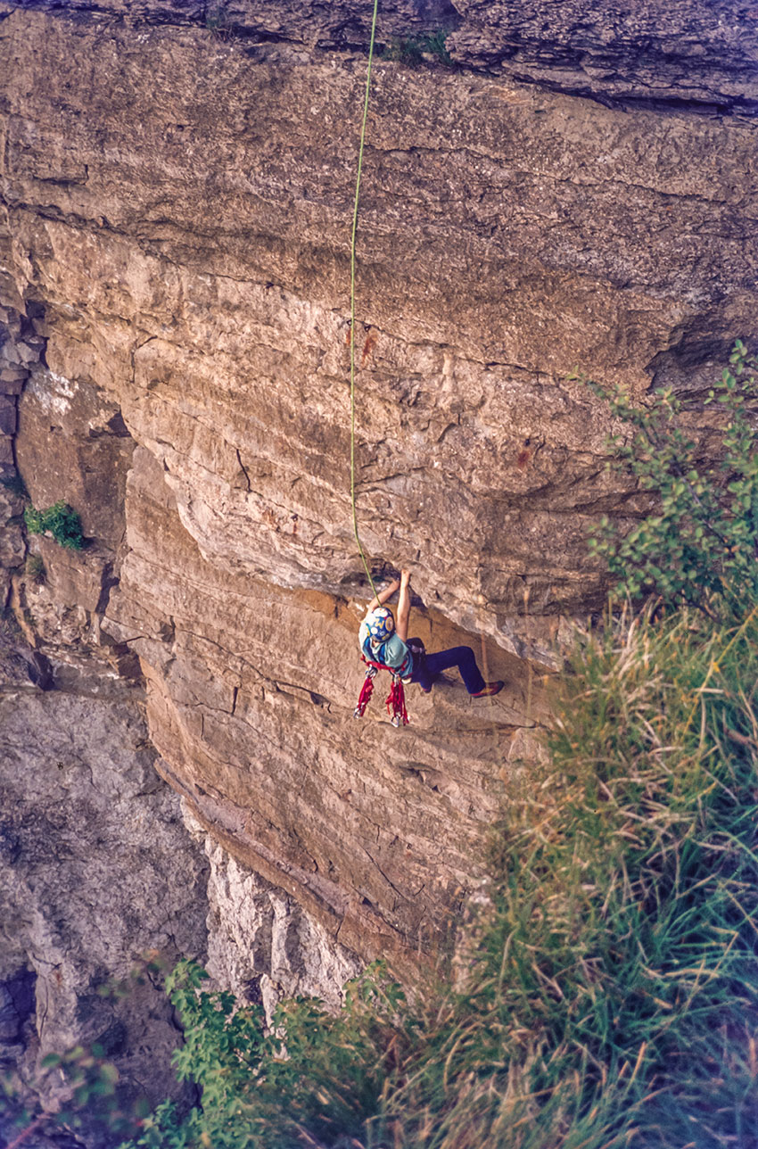 Mathias am Hohenstein Toprope im Karl Brauns Weg, 8-