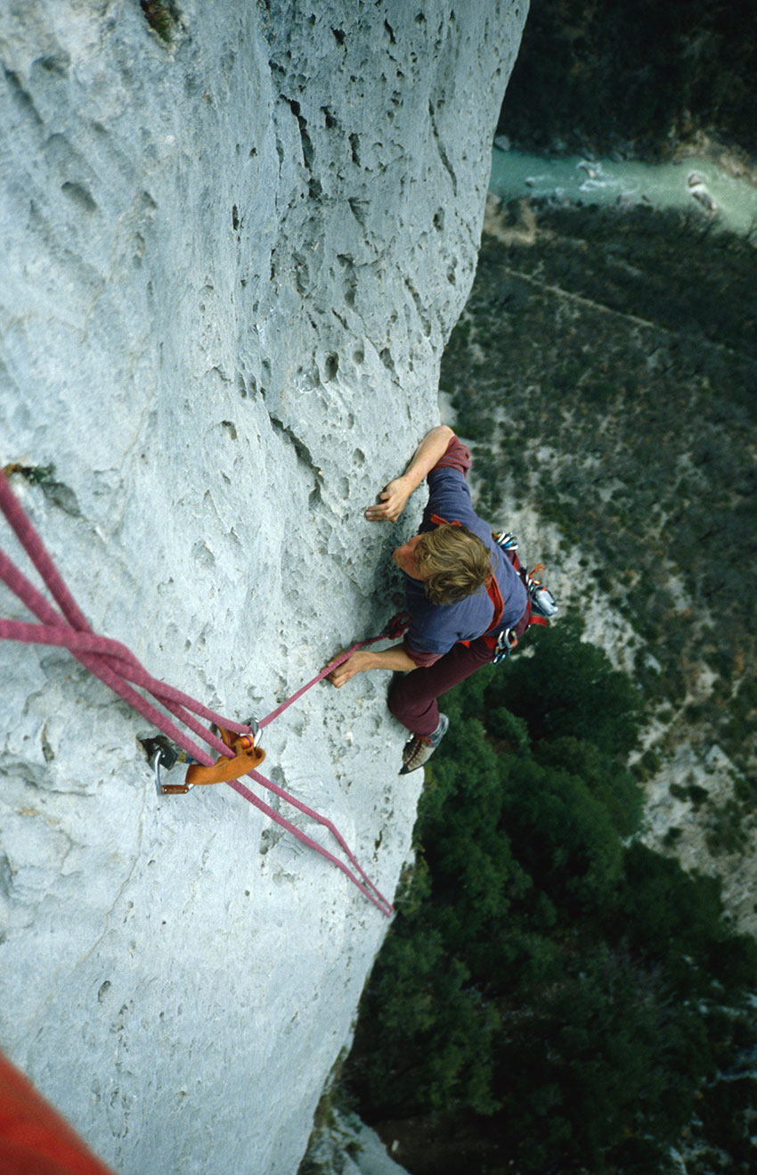 Carsten Wottke im Nachstieg im Verdon